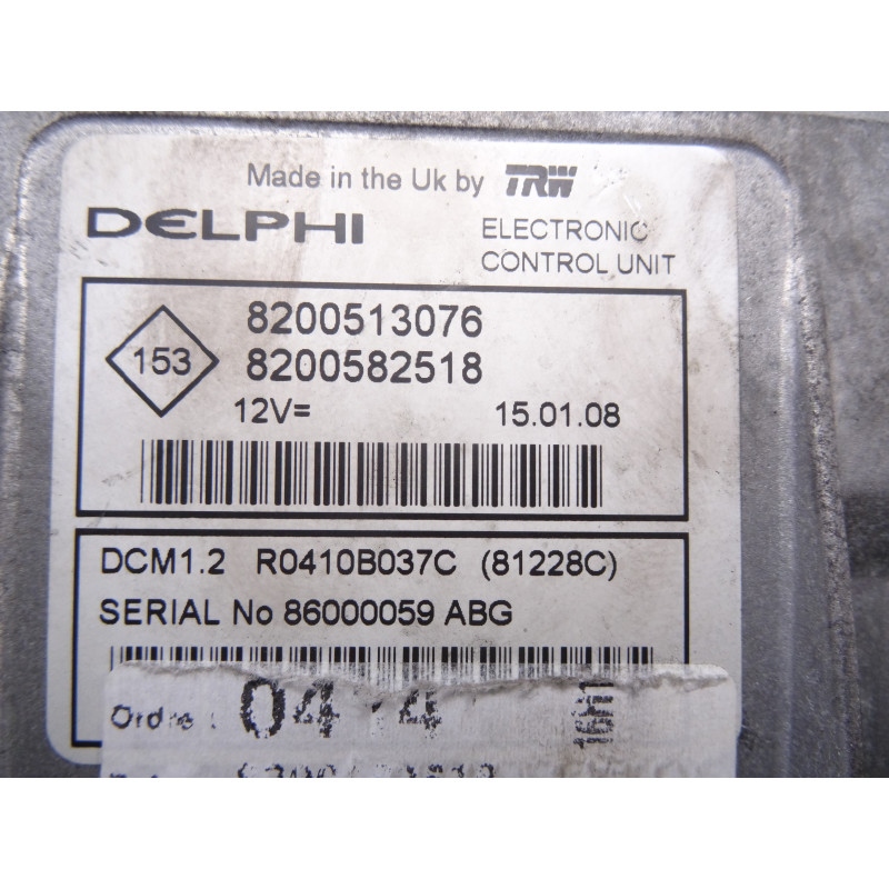 8200513076  CENTRALITA MOTOR UCE NISSAN KUBISTAR (X76) Premium (L1) 2008 8200513076 212030 NISSAN - 2