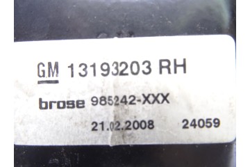 6 PIN ELEVALUNAS TRASERO DERECHO OPEL ASTRA H TWIN TOP Cosmo 2008 6 PIN 210972 OPEL - 3