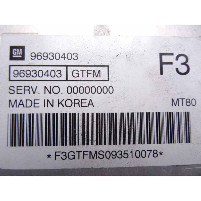 96930403 CENTRALITA MOTOR UCE CHEVROLET AVEO BERLINA LT 2010 96930403 212213 CHEVROLET - 1