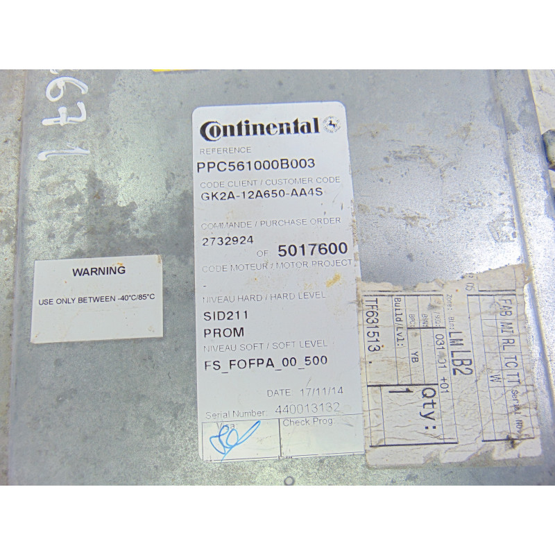 GK2A-12A650-AA4S CENTRALITA MOTOR UCE FORD TRANSIT CUSTOM FURGÓN (TTF)