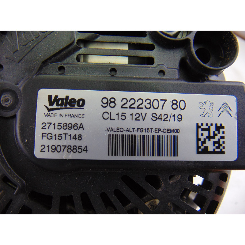 9822230780 ALTERNADOR PEUGEOT 508