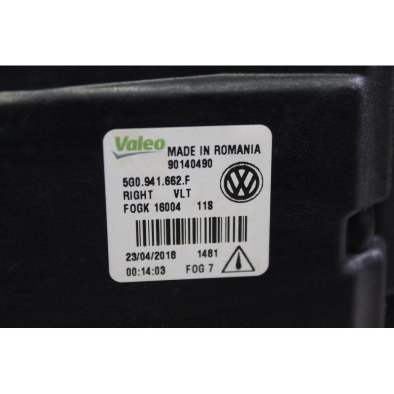 GRIS CENIZA PARAGOLPES DELANTERO VOLKSWAGEN GOLF VII BERLINA (BQ1/BE2) Advance 2018 GRIS CENIZA 213503 VOLKSWAGEN - 5