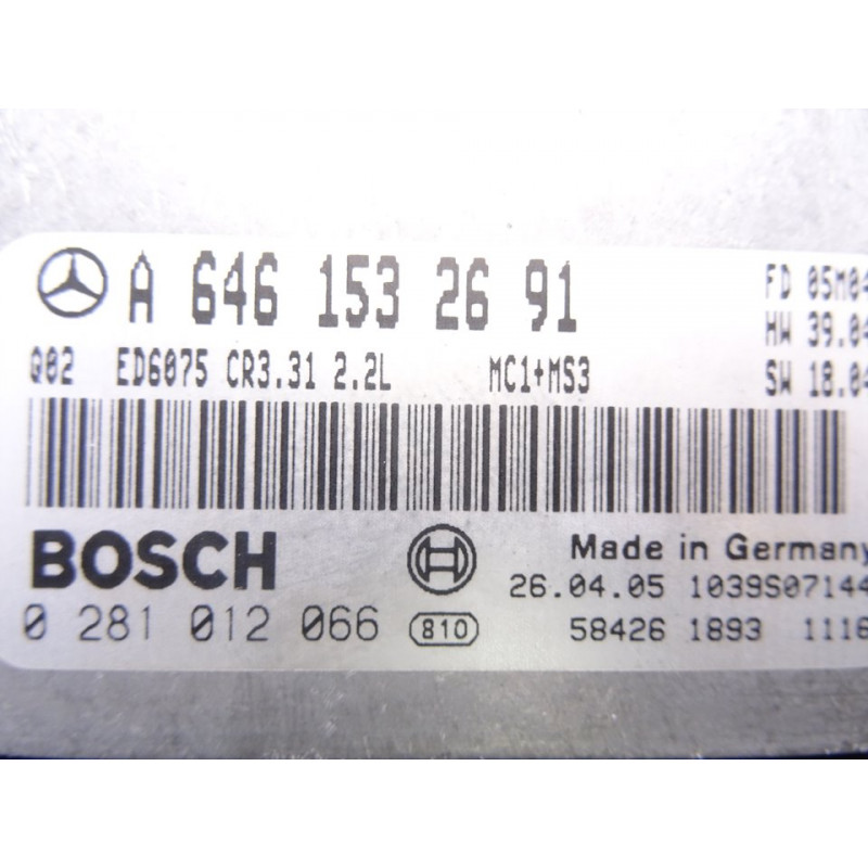 A6461532691 CENTRALITA MOTOR UCE MERCEDES-BENZ VITO FURGÓN (639)