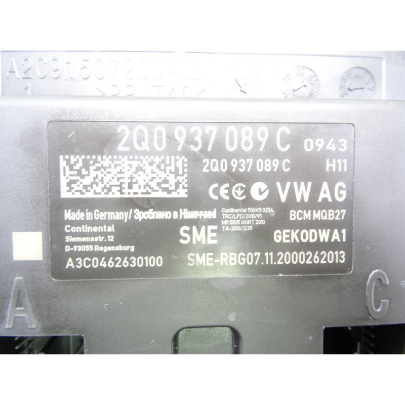 2Q0937089C MODULO ELECTRONICO VOLKSWAGEN POLO VI (AW1)(08.2017)