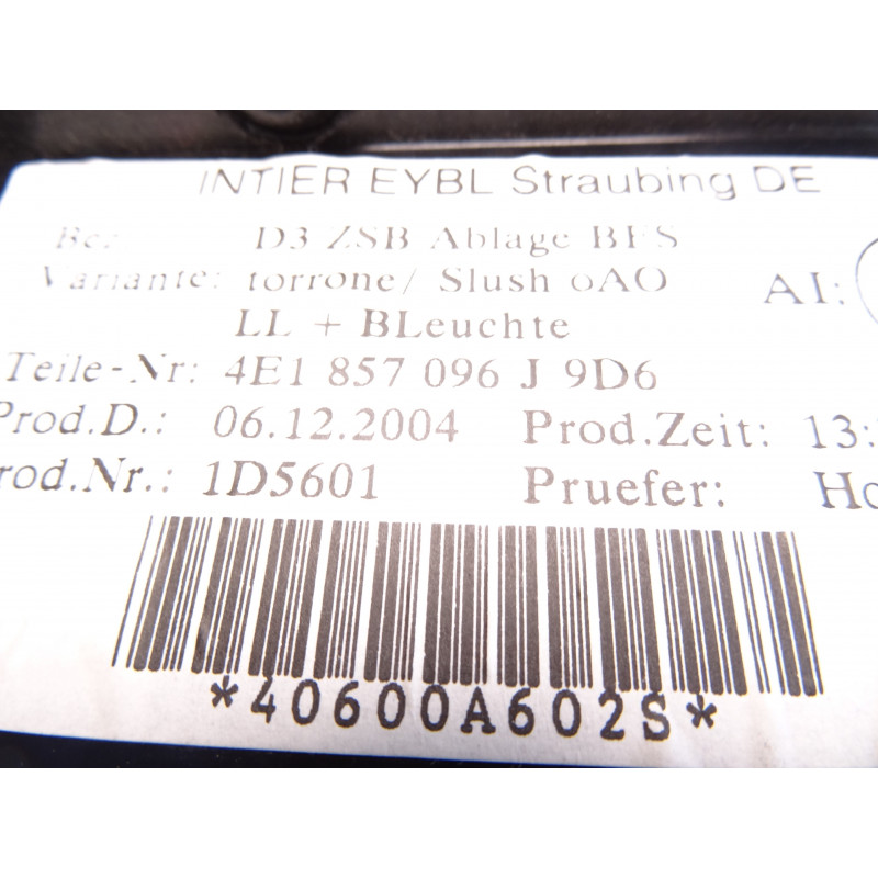 4E1857096J GUANTERA AUDI A8 (4E) 3.0 TDI Quattro 2005 4E1857096J 207853 AUDI - 1