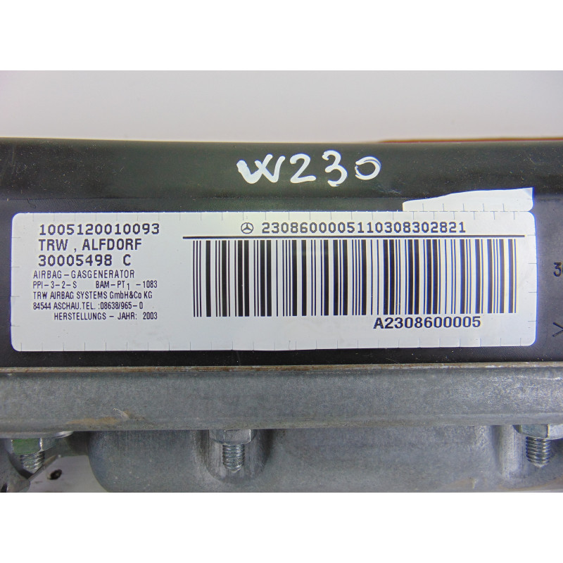 A2308600005 AIRBAG DELANTERO DERECHO MERCEDES-BENZ SL (BM 230) ROADSTER