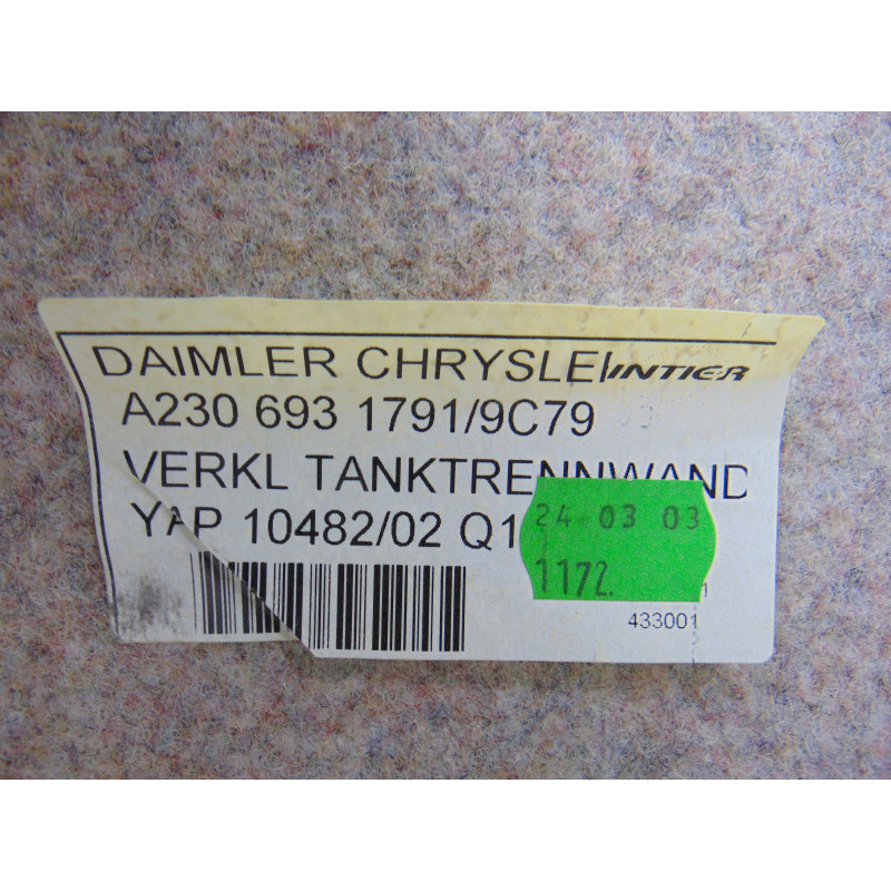 A2306931791 GUARNECIDO PORTON TRASERO MERCEDES-BENZ SL (BM 230) ROADSTER