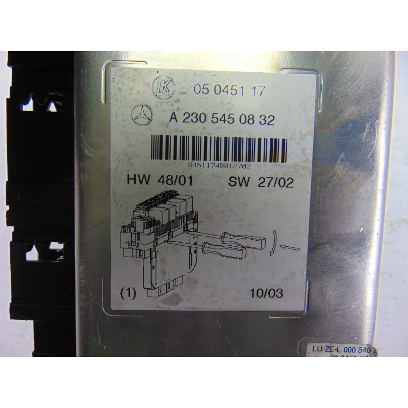 A2305450832 MODULO ELECTRONICO MERCEDES-BENZ SL (BM 230) ROADSTER 500 (230.475) 2003 A2305450832 192599 MERCEDES-BENZ - 3