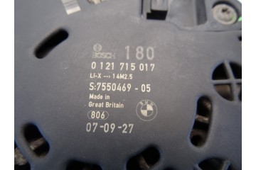 755046905  ALTERNADOR BMW SERIE 1 BERLINA (E81/E87) 116i 2007 755046905 207802 BMW - 3