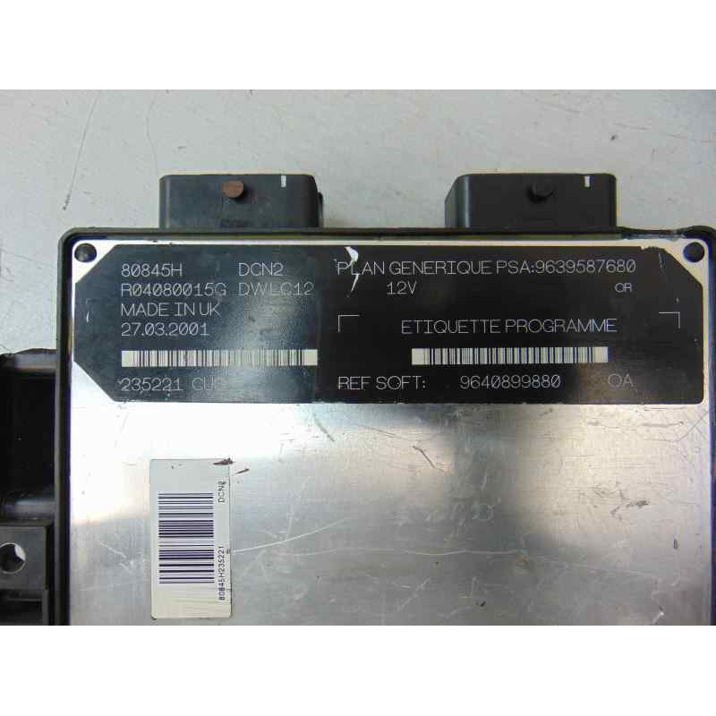 9640899880 CENTRALITA MOTOR UCE PEUGEOT 206