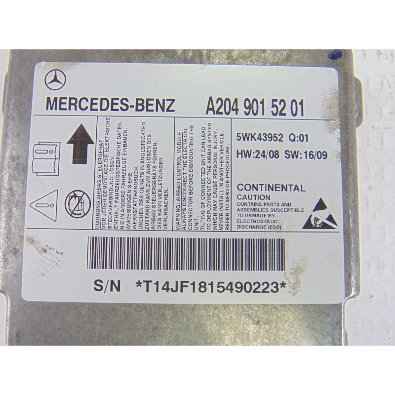 A2049015201 CENTRALITA AIRBAG MERCEDES-BENZ CLASE GLK (BM 204)