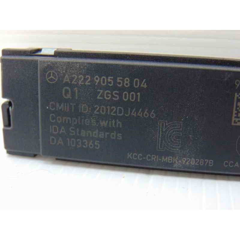 A2229055804 ANTENA MERCEDES-BENZ CLASE C (BM 205) BERLINA C 300 CDI BlueTEC Hybrid (205.012) 2014 A2229055804 188044 MERCEDES-BE