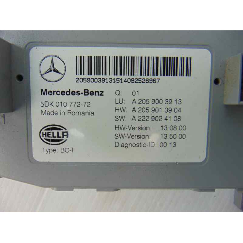 A2059003913 CAJA RELES / FUSIBLES MERCEDES-BENZ CLASE C (BM 205) BERLINA