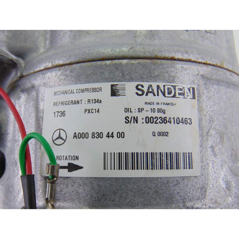 A0008304400 COMPRESOR AIRE ACONDICIONADO MERCEDES-BENZ CLASE C (BM 205) BERLINA C 300 CDI BlueTEC Hybrid (205.012) 2014 A0008304