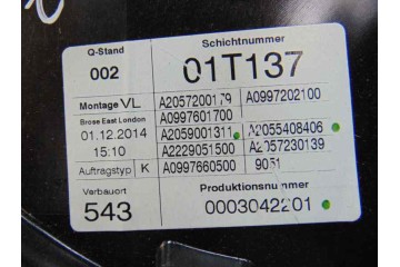 A2057200179 ELEVALUNAS DELANTERO IZQUIERDO MERCEDES-BENZ CLASE C (BM 205) BERLINA