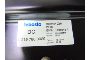 A2197800029  TECHO ELECTRICO MERCEDES-BENZ CLS (BM 219) 350 CGI (219.357) 2006 A2197800029 192034 MERCEDES-BENZ - 10