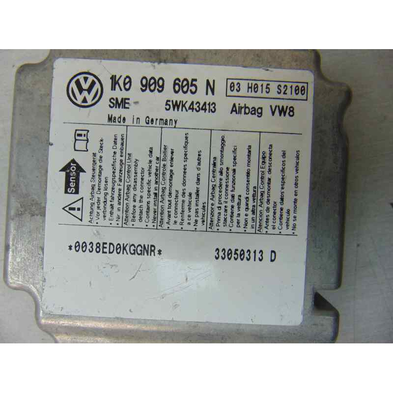 1K0909605N CENTRALITA AIRBAG VOLKSWAGEN GOLF V (1K1)(10.2003)