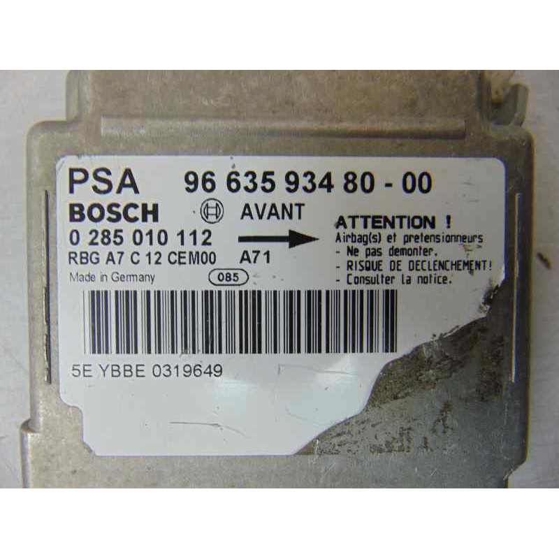 9663593480 CENTRALITA AIRBAG PEUGEOT 207 Confort 9663593480 184528 PEUGEOT - 3