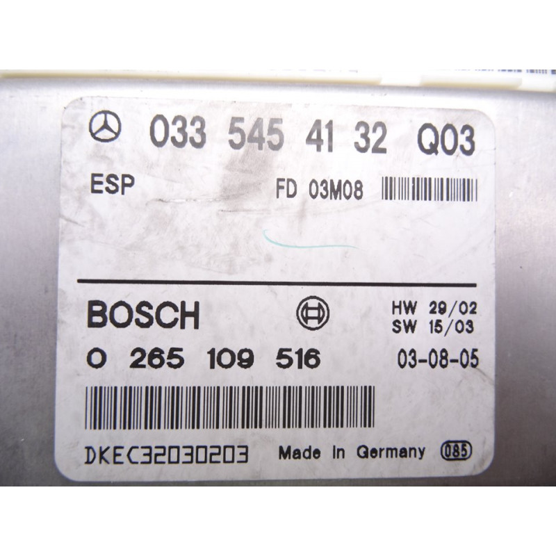 0335454132 CENTRALITA ABS MERCEDES-BENZ CLASE E (BM 211) BERLINA E 270 CDI (211.016) 2003 0335454132 215734 MERCEDES-BENZ - 2