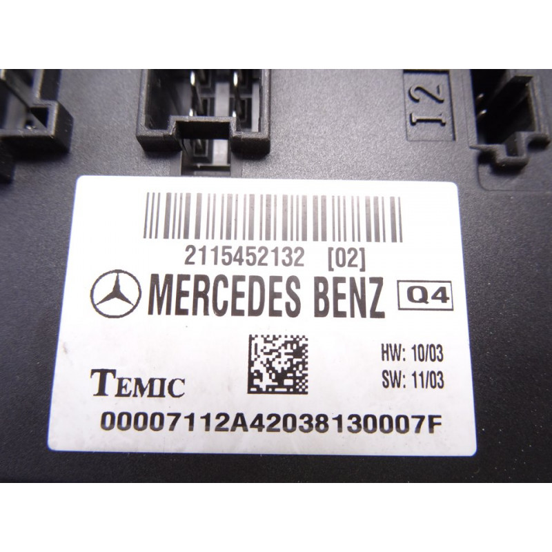2115452132 MODULO ELECTRONICO MERCEDES-BENZ CLASE E (BM 211) BERLINA E 270 CDI (211.016) 2003 2115452132 215731 MERCEDES-BENZ - 