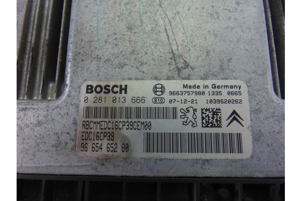 9665465280  CENTRALITA MOTOR UCE CITROEN C-CROSSER VTR 2009 9665465280 202180 CITROEN - 1