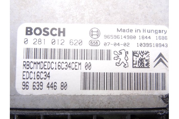 9663944680  CENTRALITA MOTOR UCE PEUGEOT PARTNER (S2) Combiespace 2007 9663944680 215928 PEUGEOT - 2