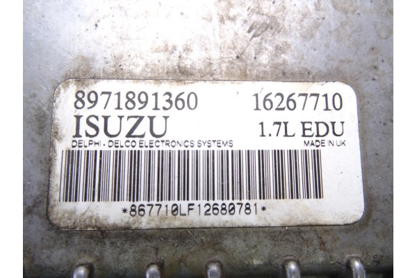 8971891360  CENTRALITA MOTOR UCE OPEL ASTRA G BERLINA Comfort 2001 8971891360 215942 OPEL - 1