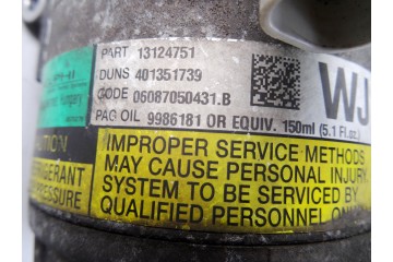 13124751  COMPRESOR AIRE ACONDICIONADO OPEL ASTRA H BERLINA Cosmo 2007 13124751 210113 OPEL - 2