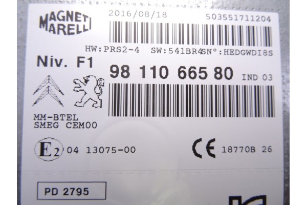 9811066580 SISTEMA NAVEGACION GPS PEUGEOT 208