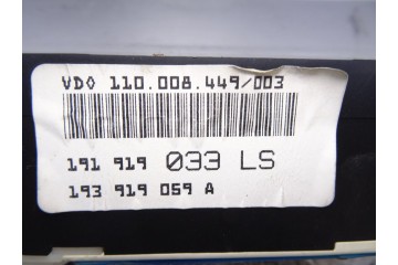193919059A CUADRO INSTRUMENTOS VOLKSWAGEN GOLF II (191/193) Tour 1991 193919059A 216547 VOLKSWAGEN - 1