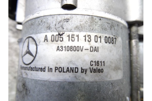 A0051511301 MOTOR ARRANQUE MERCEDES-BENZ CLASE C (BM 203) BERLINA 200 CDI (203.004) 2001 A0051511301 216570 MERCEDES-BENZ - 1