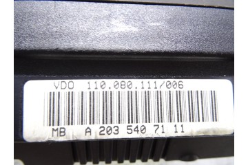 A2035407111 CUADRO INSTRUMENTOS MERCEDES-BENZ CLASE C (BM 203) BERLINA 200 CDI (203.004) 2001 A2035407111 216572 MERCEDES-BENZ -