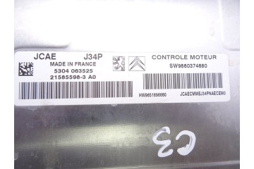 9660374680 CENTRALITA MOTOR UCE CITROEN C3 1.1 Collection 2005 9660374680 216689 CITROEN - 1