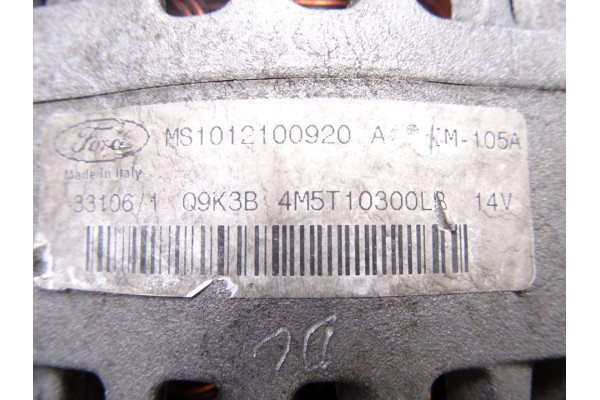 4M5T10300LB ALTERNADOR FORD FOCUS BERLINA (CAP) Ambiente (D) 2006 4M5T10300LB 216749 FORD - 3