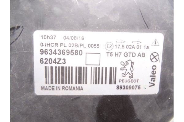 9634369580 FARO IZQUIERDO PEUGEOT 307 (S1)(04.2001)