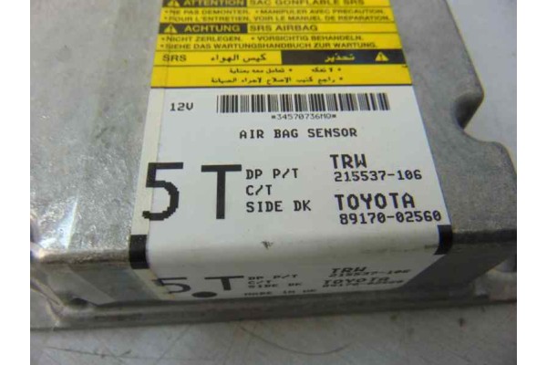 89170-02560 CENTRALITA AIRBAG TOYOTA AURIS (E15) Active 2007 89170-02560 186192 TOYOTA - 2
