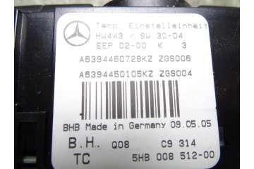A6394460728  MANDO CALEFACCION / AIRE ACONDICIONADO MERCEDES-BENZ VITO FURGÓN (639) 109  CDI  Compacto  (639.601) 2005 A63944607