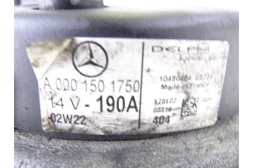 A0001501750  ALTERNADOR MERCEDES-BENZ CLASE C (BM 203) SPORTCOUPE C 220 CDI (203.706) 2002 A0001501750 217157 MERCEDES-BENZ - 2