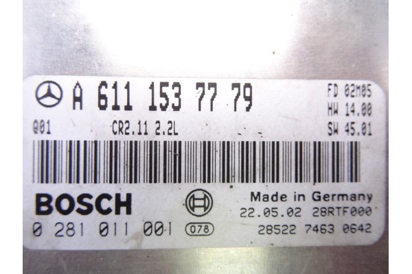A6111537779  CENTRALITA MOTOR UCE MERCEDES-BENZ CLASE C (BM 203) SPORTCOUPE C 220 CDI (203.706) 2002 A6111537779 217180 MERCEDES
