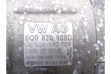 6Q0820808D  COMPRESOR AIRE ACONDICIONADO SEAT IBIZA BERLINA (6J5) Reference 2008 6Q0820808D 217232 SEAT - 2