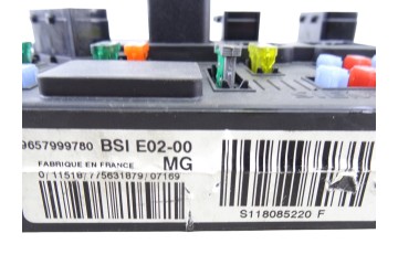 9657999780  CAJA RELES / FUSIBLES CITROEN XSARA PICASSO 1.6 HDi 90 Exclusive 2007 9657999780 217390 CITROEN - 1