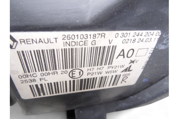 260103187R FARO DERECHO RENAULT MEGANE III SPORT TOURER Business 2011 260103187R 217575 RENAULT - 3