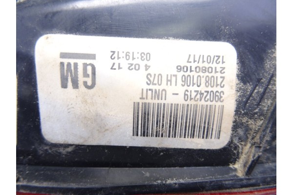 39024219 PILOTO TRASERO IZQUIERDO INTERIOR OPEL INSIGNIA BERLINA Expression 2017 39024219 217682 OPEL - 1