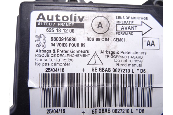 9803916880 CENTRALITA AIRBAG PEUGEOT PARTNER FURGÓN
