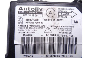 9803916880 CENTRALITA AIRBAG PEUGEOT PARTNER FURGÓN