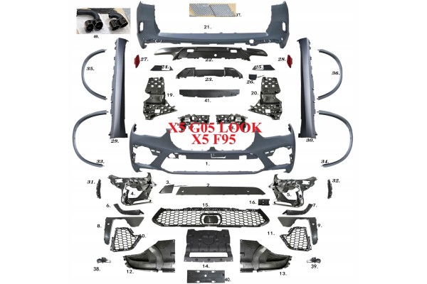 Body Kit BMW X5 G05 LOOK X5M F95 Complete set