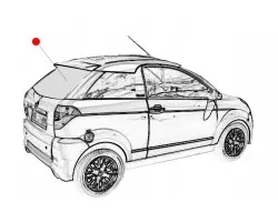 GLASS REAR AIXAM COUPE 2010 TINTED ORIGINAL