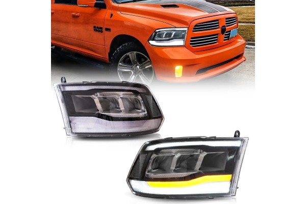 DODGE RAM 1500 09 18 FULL LED LAMPS VLAND SET OF 4 GEN HEADLIGHTS