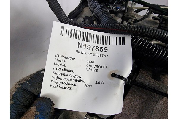 ENGINE COMPLETE Z20D1 2 0 VCDI 163 KM CHEVROLET CRUZE Catalog number of the part Z20D1 2 0 VCDI