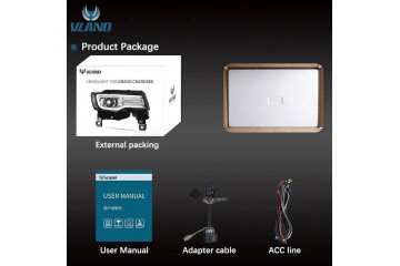 Juego Completo de Faros LED Diurnos VLAND para Jeep Grand Cherokee WK2